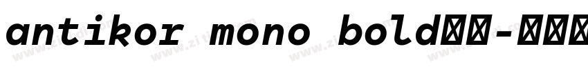 antikor mono bold字体字体转换